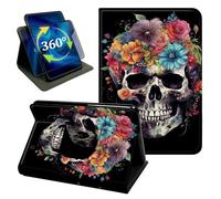 for Fire HD 10 Tablet Case 2017/2019 Sugar Skull Flowers Stand Cover