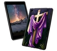 for Fire HD 10 Tablet Case 7th/9th Generation 10.1 inch 2019/2017 Release with Purple Wood Pattern Style Design Slim Soft Lightweight TPU Rubber Shock Proof Protective Tablet Case Cover