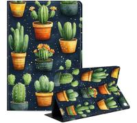 for Fire HD 10 Tablet Case for Kindle Fire HD 10/10 Plus 13th/11th Gen 2023/2021, Slim PU Leather Stand Cover with Auto Wake/Sleep, Multi-Angle Viewing & Shockproof, Various Cacti