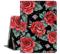 for Fire HD 8 & 8 Plus Tablet (12th/10th Generation, 2022/2020 Release) Case, Slim Cover Case with Auto-Wake/Sleep for Kindle Fire HD 8,Red Rose Diamond