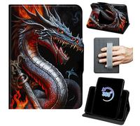 for Fire HD 8 & 8 Plus Tablet Case 12th/10th Generation 2024/2022/2020 Release 360 Rotating Degree Stand Auto Wake/Sleep Protective Cover with Hand Strap & Magnetic Clasp - China Dragon