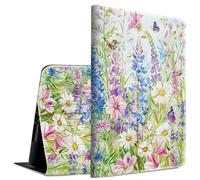 for Fire Hd 8 & 8 Plus Tablet Case 14th/12th/10th Gen 2024/2022/2020 Lightweight Smart Case PU Leather Adjustable Stand Protective Cover with Auto Wake/Sleep - Colorful Floral Flowers and Butterflies