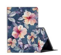 for Fire HD 8/ HD 8 Plus Tablet Case (12th/10th Generation,2024/2022/2020),FUYOCWE Multi-Angle Slim Stand Flip Smart Cover for Amazon Kindle Fire HD 8 Inch 12th Gen-Blooming Hibiscus