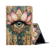 for Fire HD 8 Tablet Case (12th/10th Generation,2024/2022/2020 Released,8")/Amazon Kindle Fire HD 8 Plus Tablet Case,Lotus Flower Eye with Gold Tears Design PU Leather Adjustable Stand Smart Cover