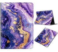 for Fire HD 8 Tablet Case 2024/2022/2020 (12th/10th Gen), Multi-Angle Viewing Stand Smart Cover with Auto Wake Sleep, Lightweight PU Leather Protective Case for Fire HD 8 Plus, Purple Marble 1