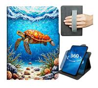 for Fire HD 8 Tablet Case 8th/7th Generation 8 inch 2018/2017 360 Degree Rotating Stand Lightweight Protective Cover with Auto Wake/Sleep,Magnetic Clasp & Hand Strap - Turtles At Sea