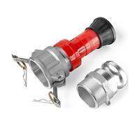 For Fire Hose Nozzle2in Npsh Heavyduty Industrial Fire Hose Constant Flow Fog Nozzle With 2pc