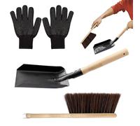 for fire pits: 70cm steel ash removal tool, durable wood handle, long for charcoal, heavy gauge metal construction | outdoor use heavy duty pair