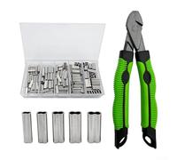 for Fishing Crimping Tool Set with Copper Sleeves, Your Go to for for Fishing Tackle Needs (Double Hole Copper Tube)
