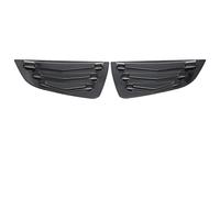 For FIT 2014-2018 2Pcs Car Side Window Triangle Shutter Rear Sunshade Air Outlet Blinds Spoiler Panel Accessories(Black)