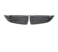 For FIT 2014-2018 2Pcs Car Side Window Triangle Shutter Rear Sunshade Air Outlet Blinds Spoiler Panel Accessories(Bright Black)