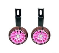 for flash Light Bike Stabilisers 12 Inch for Kids Safety for | Wide 39mm wheels, anti-tip stability, for flash light effect, silent rolling, fits 12 inch bikes(Pink)