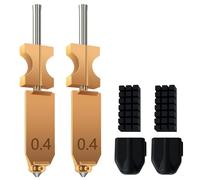 for FLASHFORGE AD5X Upgraded 0.4mm Hotend 2 Packs 3D Printer Assembled Extruder Kits- All Metal Hot End/Printhead Replacement with Detachable Nozzle, Extra 2PCS Silicone Sock+ 2PCS Nozzle Brush