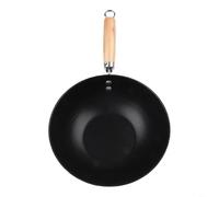 For Flat Bottom Non-stick Frying Pan Constructed from Iron for Wok Cooking on All Standard Residential Stove Variants (22CM)
