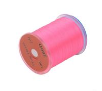 For Fly Body Tying Material 200D Fluorescent Nylon Thread 100 Yards Spool for Use on For Fly Fishing Hooks (Pink)