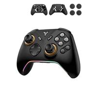 for FLYDIGI Vader 5 Pro Silicone Grip Case+Thumb Grips*4,Soft Skin Silicone Joystick Caps Full Protective Case Cover with FLYDIGI Vader 5 Pro-Black