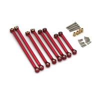 For FMS For Fire For Eazyrc For Thunder 1/18 Metal Tie Rods Set Remote Control Car Tracked Vehicles Parts And Accessories Upgrades Replacements RC Car Accessories(Red)