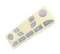 for Focus 1999-2005 Air Condition AC Climate Control Worn Peeling Button Repair Decals Stickers PVC 2Pcs Accessories Gear Shift Panel Trim(Silver)