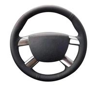 For Focus 2 2005-2011 Car Steering Wheel Cover Hand Stitched Leather(Red)