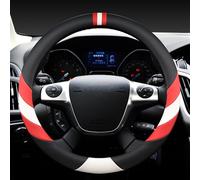 For Focus 2 3 MK1 MK2 MK3 38CM PU Leather Car Steering Wheel Cover Anti-slip Auto Interior Accessories Wheel Sleeve Protector(4)