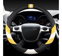 For Focus 2 3 MK1 MK2 MK3 38CM PU Leather Car Steering Wheel Cover Anti-slip Auto Interior Accessories Wheel Sleeve Protector(6)