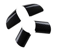 For Focus 2 Mk2 2005-2012 Stainless Steel Accessories 4 Pcs/set Car Steering Wheel Panel Decoration Cover Trim Car Steering Wheel Shell(Carbon Fiber pattern)