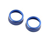 For Focus 3 MK3 2014 2015 2016 2017 Sedan ST AC Heat Control Switch Knob Ring Cover Trim Car Accessories 2Pcs Car Trim Interior(Blue)
