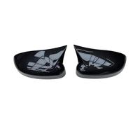 For Focus MK3 2012-2018 Rearview Side Mirror Cover Wing Cap Ox Horn Exterior Door Rear View Case Wing Mirror Cover Caps(1 set Carbon pattern)