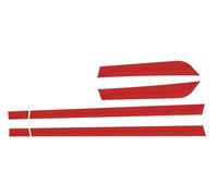 For For A3 For S3 Carbon Fiber Decal Car Side Skirt Sticker Automobiles 4pcs/set Car Lower Skirt(Red)