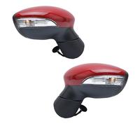 For For Fiesta 2008 2009 2010 2011 2012 Magic Red ESC Lighted Heated Side Mirror 6 Wire Door Mirror Assembly Car Rear Side Mirror Assembly(1 pair)