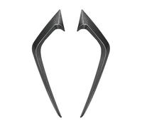 For For Fiesta ST MK6 2012-2017 Front Bumper Air Vent Trim Fog Light Frames Cover Side Spoiler Wind Knife(Carbon fiber)