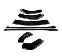 For For Focus 2019-2022 Car Front Bumper Lip Body Kit Chin Spoiler Protector Side Skirts Extensions Car Side Skirts(Gloss Black)