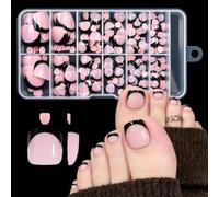 for for french Press On Toenails 120pcs Glue Free Pink for for(G)