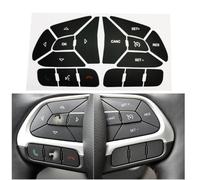 for For jeep For Renegade 2013-2023 model and For Compass 2017-2021 model Steering Wheel Button Repair Sticker with White Text on Black (Type A)
