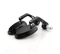 For For MT07 For MT09 Universal 7/8" 22MM Motorcycle Handlebar Bar End Rearview Rear View Side Mirrors Blue Convex Glass(Black)