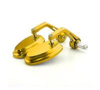 For For MT07 For MT09 Universal 7/8" 22MM Motorcycle Handlebar Bar End Rearview Rear View Side Mirrors Blue Convex Glass(Gold)