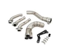 For For MT09 For MT-09 For Tracer 9 900 GT XSR900 Motorcycle Exhaust Escape Slip On Front Link Pipe 51mm Muffler(Silver)