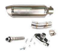 For For Ninja 400 EX400 Z400 2017 2018 2019-2021 Motorcycle Exhaust Pipe Full System Link Pipe HRQCTIM(Silver)