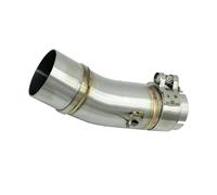 For For Ninja 400 Z400 2017 2018 2019 Motorcycle Middle Pipe Exhaust Slip-On System Middle Link Pipe HRQCTIM(Silver)