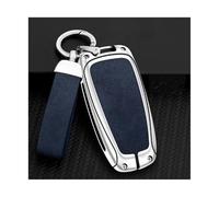 For For RAPTOR Zinc Alloy Car Key Case Control Cover Keychain Accessories(Silver Blue)