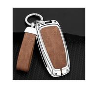 For For RAPTOR Zinc Alloy Car Key Case Control Cover Keychain Accessories(Silver Brown)