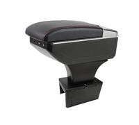 For For Saveiro For Voyage Car Armrest Box Center Storage Box Interior Replacement Accessories Center Console Armrest(D black black line)