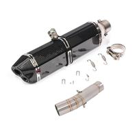 For For Tenere 700 XTZ700 700 2019-2022 Motorcycle Exhaust Escape System Modify Middle Link Pipe Muffler WEFOLCC(Carbon Fiber Look)