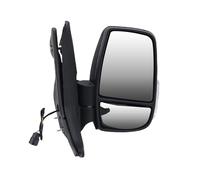 For For Transit MK8 V363 2013-2022 Side Mirror Assembly Euro Short Model Manual Leather Grain Black 2 Wire Rearview Mirror Assembly(1pc right)