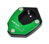 For For VERSYS 650 2015-2021 Motorcycle Side Stand Pad Kickstand Extender Foot Stand Extension Pad Support Plate Enlarger Pad CNC(Green)