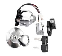 FOR FOR VTX 1300 Ignition Switch Lock Set with Keys 4-Pin 5-Wire Switch with Cover,Gas Cap,Master and Helmet Lock for Motorcycle Security