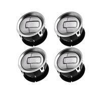 For Ford F150 2009-2014 CL3Z19893EA 9L3Z19893AA 9L3Z19893CA Dashboard Duct Louvre AC Heater Air Vent AC Front Grille Console Vent(4pcs Matte silver)