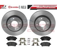 FOR FORD FIESTA MK6 VI 2008- FRONT GENUINE BREMBO BRAKE DISCS PADS SET 258mm
