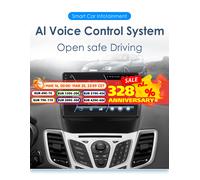 For Ford Fiesta Mk7 2009-2017 Wireless CarPlay for Apple Android Auto Car Radio GPS RDS WiFi 4G 8Core Multimedia Stereo 2din SWC W7