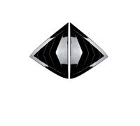 For Ford Fiesta MK7 7.5 2008-2017 Glossy Black Triangle Louver Shark Gill Shaped Rear Window Decorative Window Vent Car Modification Parts(Glossy Black)